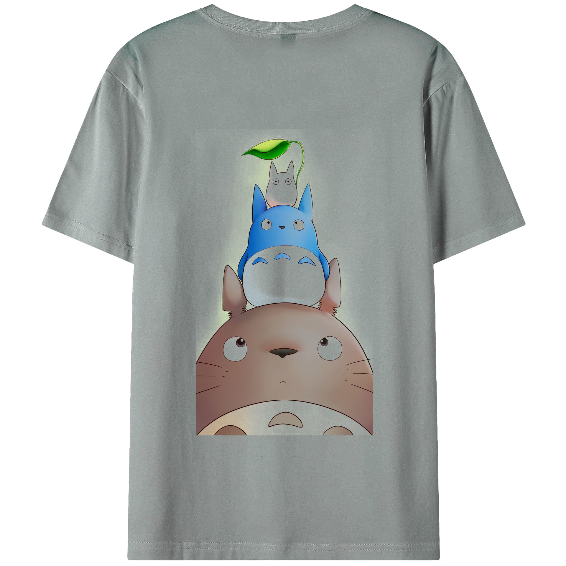 （画像用） となりのトトロ 草壁メイ 草壁サツキ My Neighbor Totoro Satsuki Kusakabe Mei Kusakabe 綿100％ メンズ半袖Tシャツ（バックプリント） 通気性